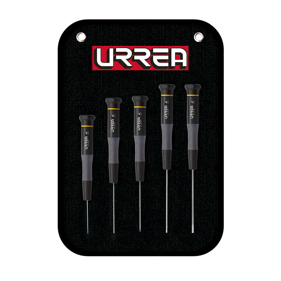 JUEGO DE DESTORNILLADORES DE PRECISION ESD ANTI ESTATICOS PUNTA PLANA 5 PIEZAS SKU 9500BG