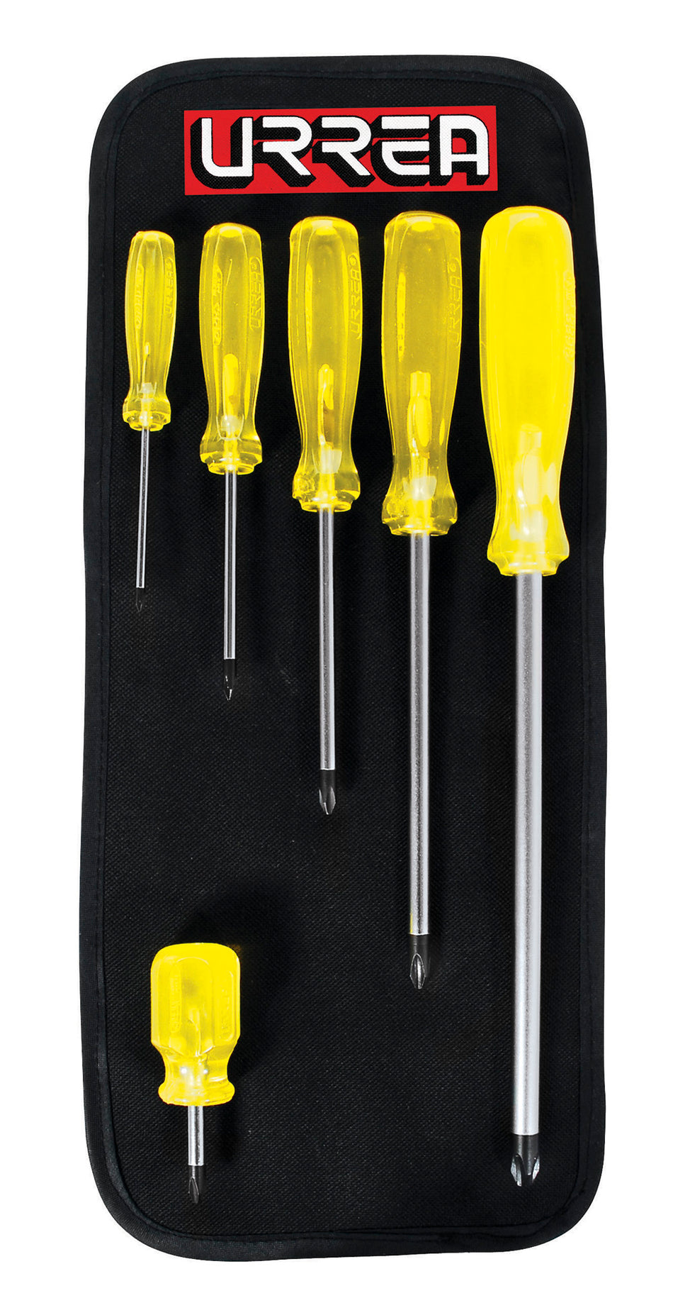 JUEGO DE DESTORNILLADORES CON MANGO AMBAR PUNTA PHILLIPS 6 PIEZAS SKU 9600A