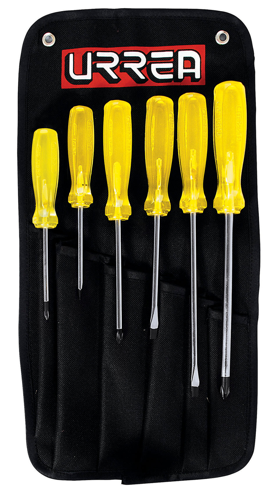 JUEGO DE DESTORNILLADORES CON MANGO AMBAR COMBINADOS 6 PIEZAS 1 SKU 9600G