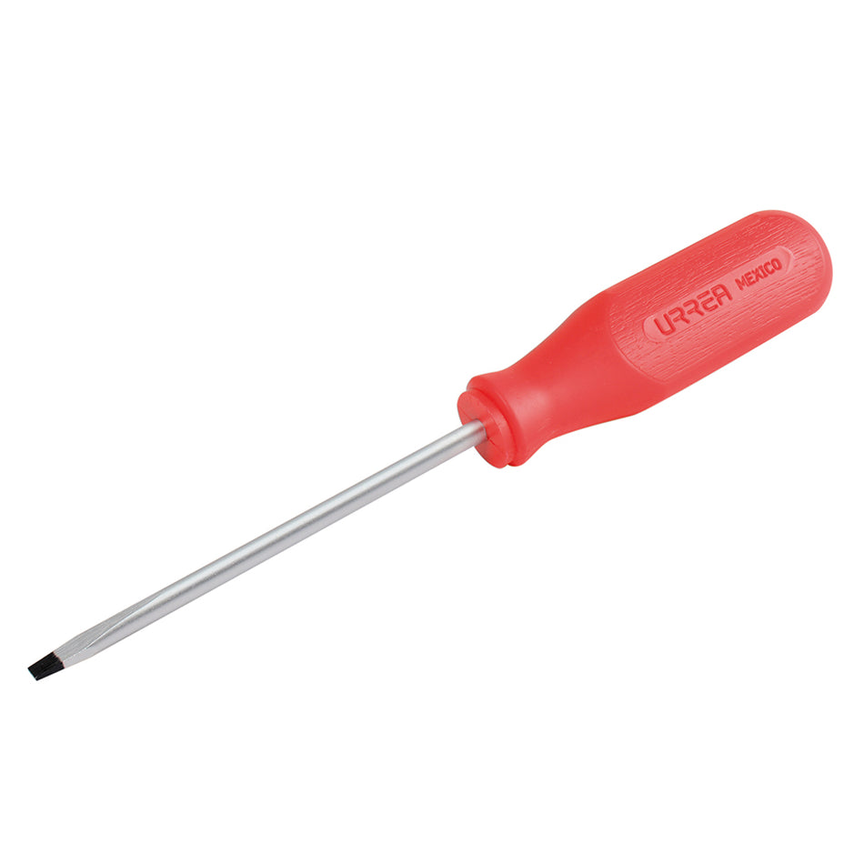 DESTORNILLADOR CON MANGO ROJO PUNTA PLANA BARRA REDONDA 5 16 X 10 SKU 9643R