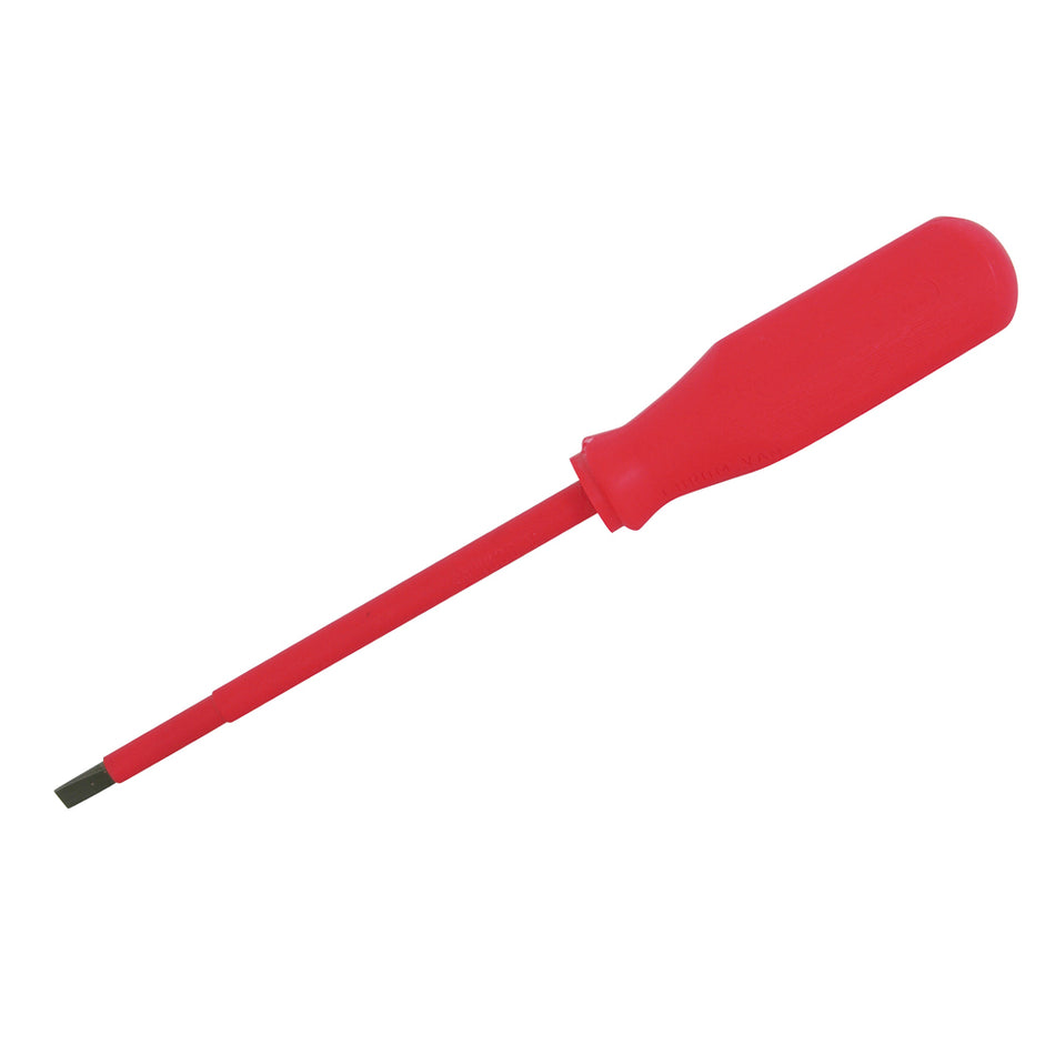 Destornillador rojo 1000 V, punta plana 1/8" x 3" SKU 9713A