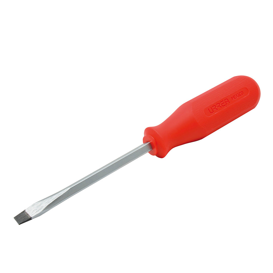 DESTORNILLADOR CON MANGO ROJO PUNTA PLANA BARRA CUADRADA 1 4 X 4 SKU 9804R