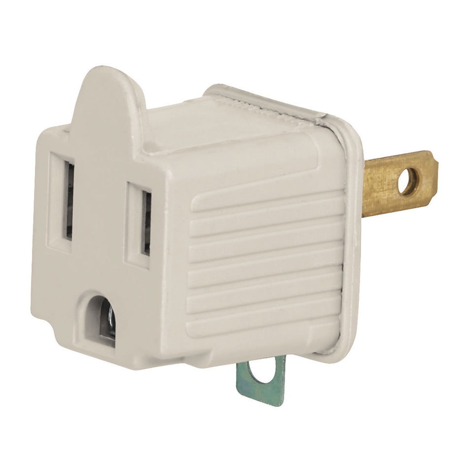 Adaptador 3 a 2, gris, a granel, Volteck SKU AD-32G-G0