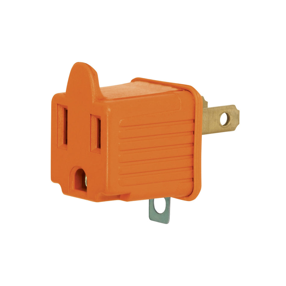 Adaptador 3 a 2, naranja, a granel, Volteck SKU AD-32N-G0