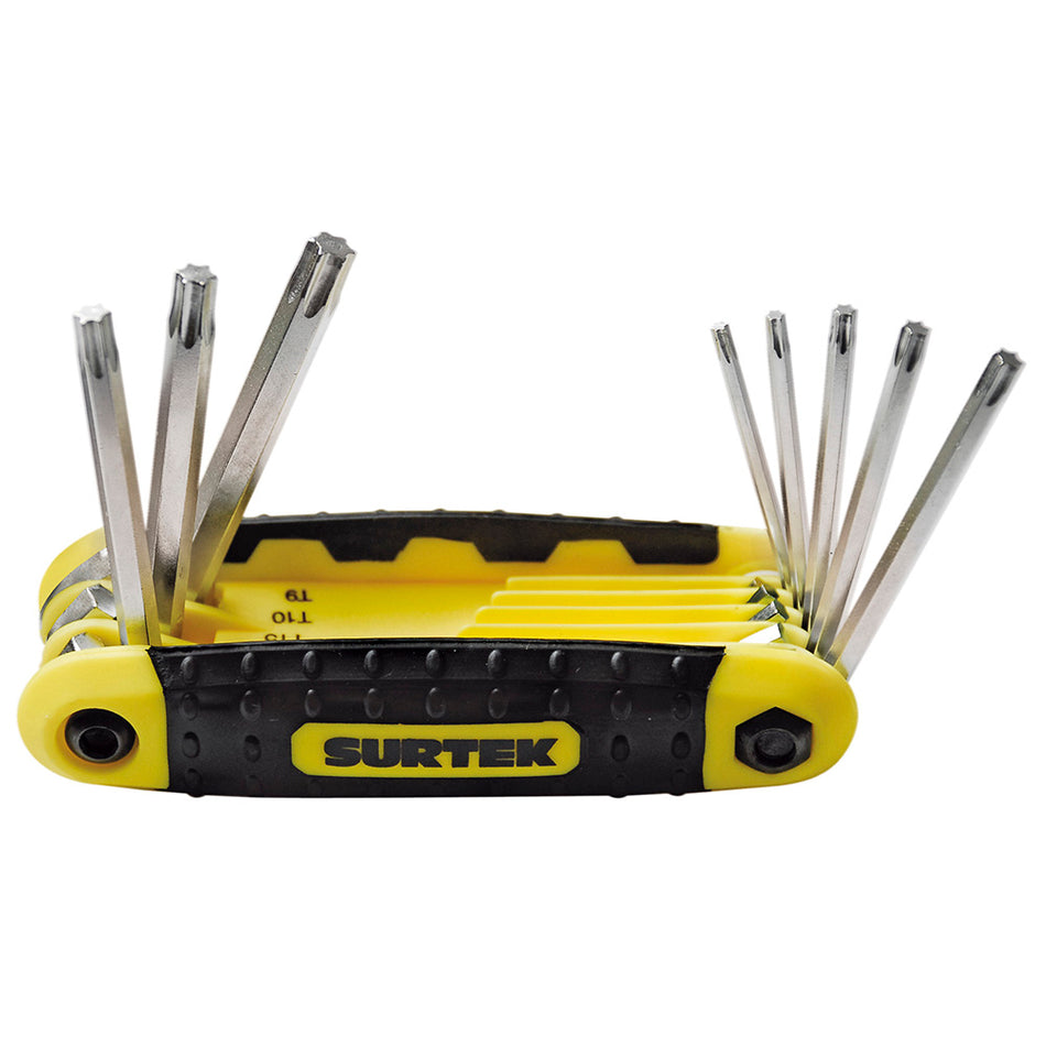 JUEGO DE LLAVES HEXAGONALES TORX TIPO NAVAJA ESTUCHE BIMATERIAL, 8 PIEZAS EN BLISTER SKU ALLFTNX80
