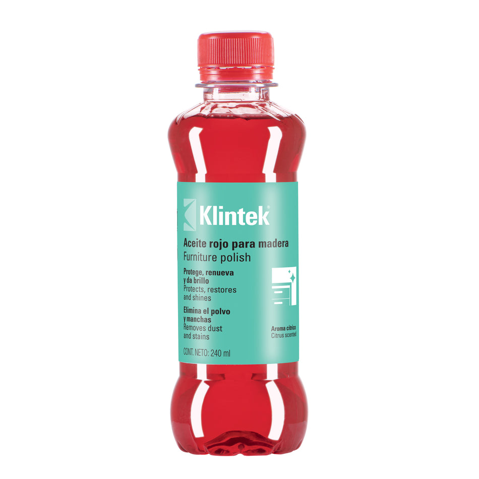 Aceite rojo para muebles, 240 ml, Klintek  AMU-24 SKU AMU-24