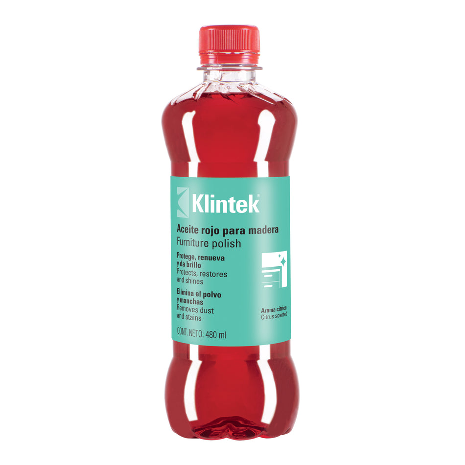 Aceite rojo para muebles, 480 ml, Klintek  AMU-48 SKU AMU-48