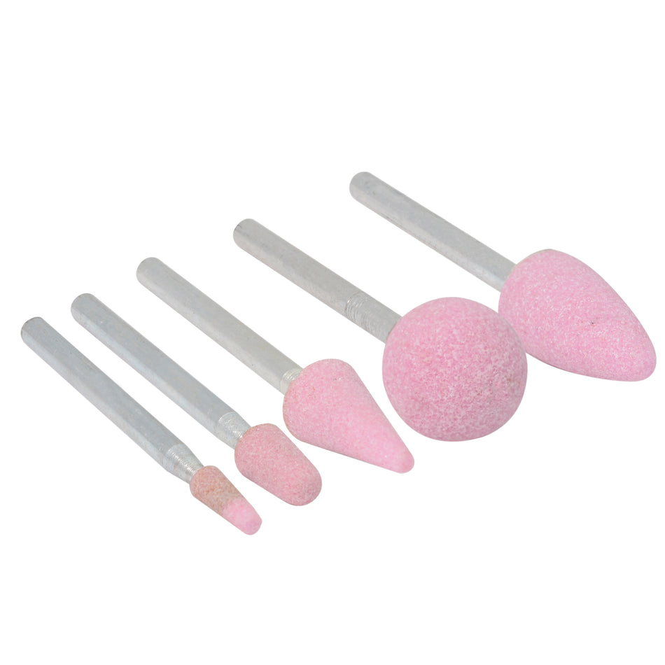 Juego de puntas montadas óxido de aluminio rosas tipo B, 5 piezas SKU APM5B