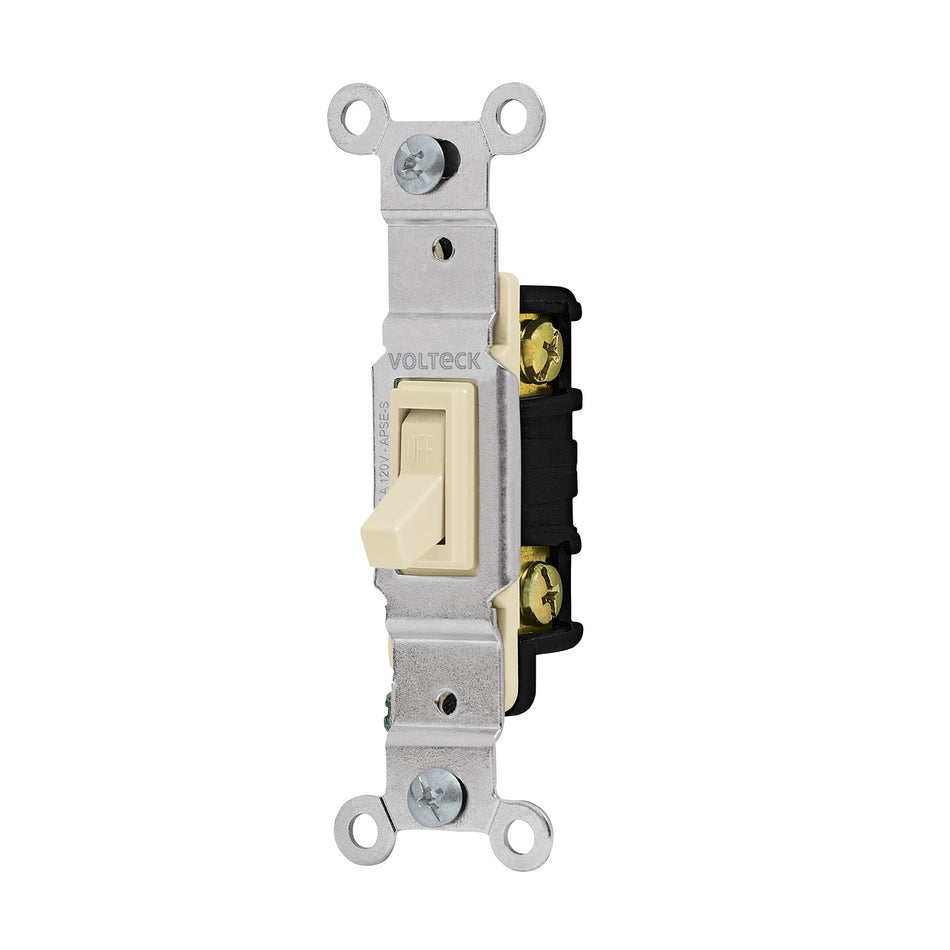 Interruptor vertical de palanca, Standard, marfil, Volteck SKU APSE-S0