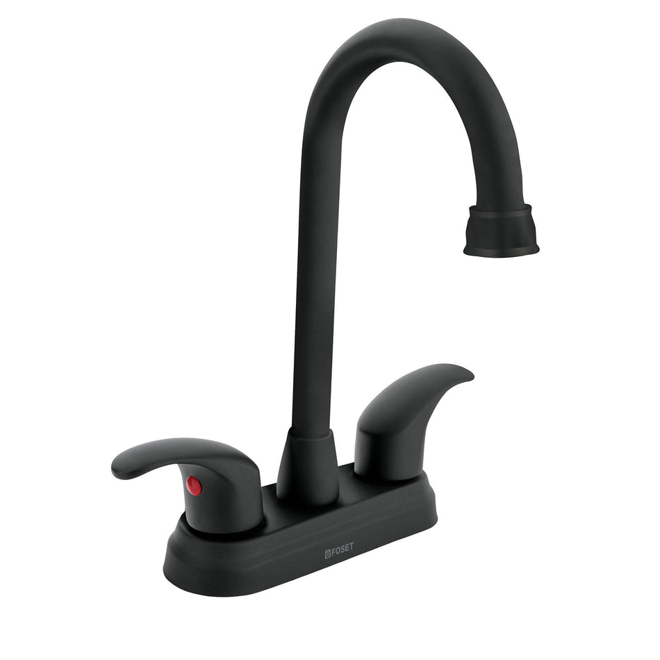 Mezcladora lavabo 4' negro, tipo bar, palanca, AQUA SKU AQM-62M