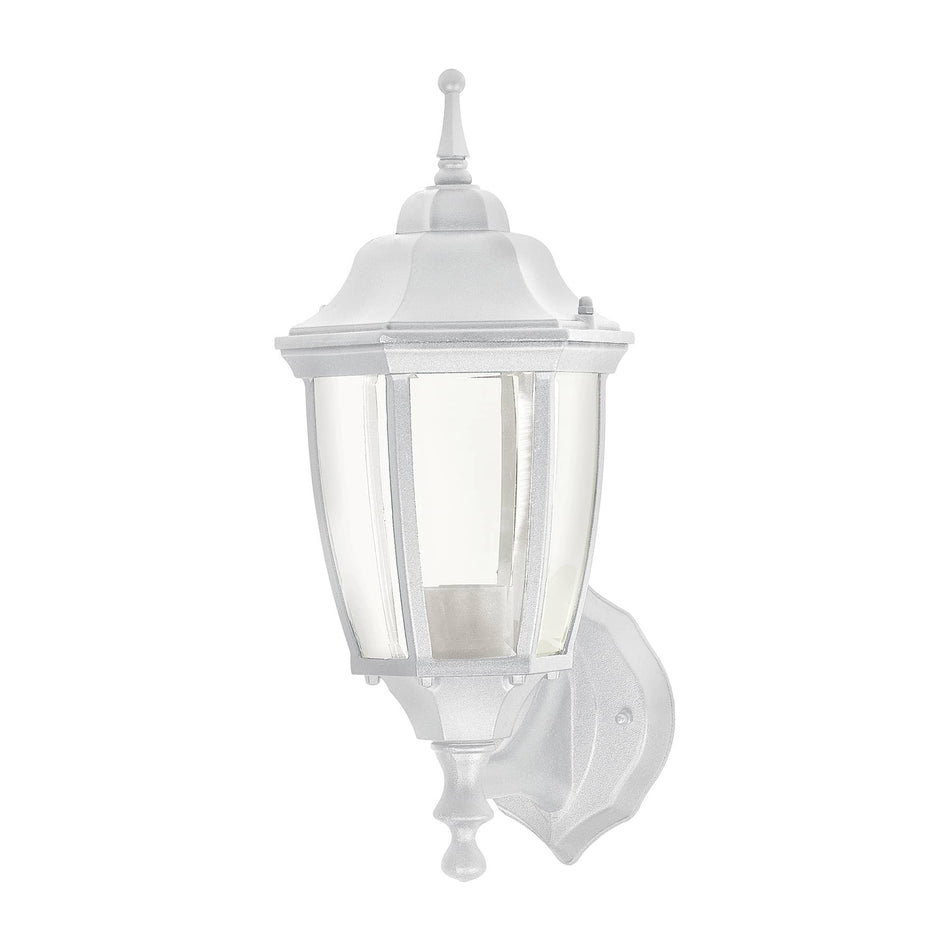 Arbotante tipo farol tradicional soportado p/exterior blanco SKU ARB-100S0