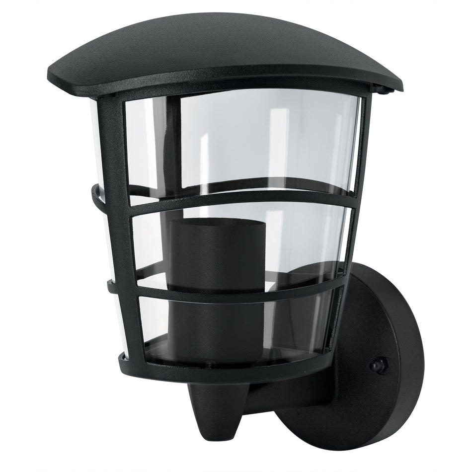 Arbotante tipo farol moderno soportado p/exteriores, negro SKU ARB-105S0