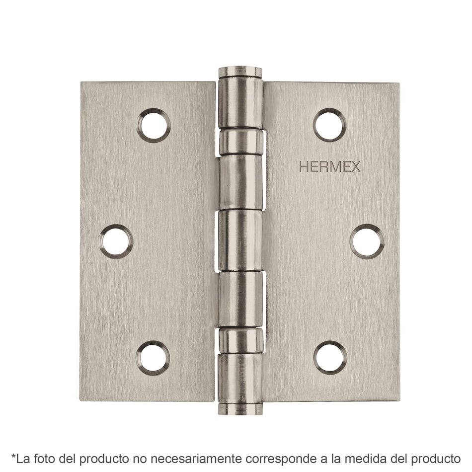 Bisagra cuadrada 2' acero inox, cabeza plana, Hermex SKU BC-204P