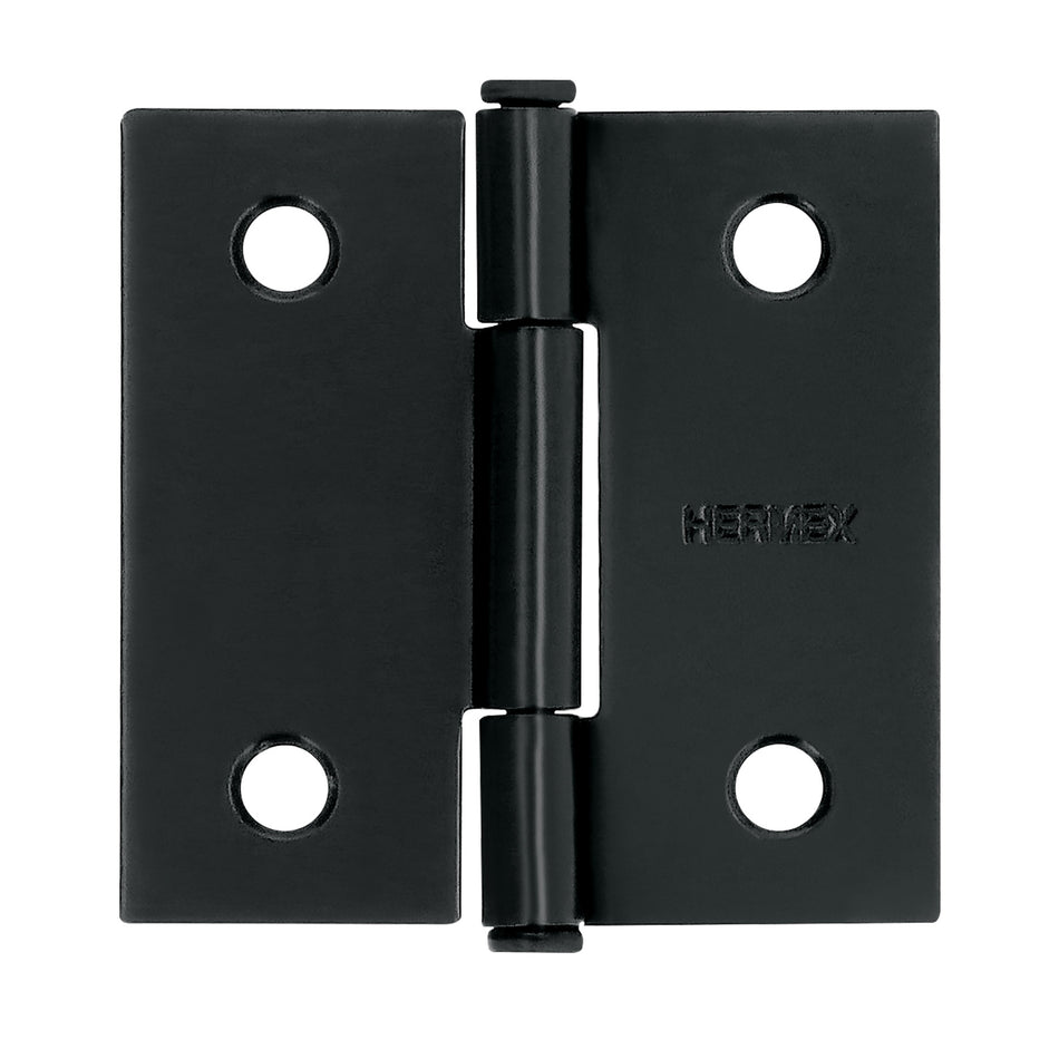 BISAGRA CUADRADA 2', NEGRO MATE, CABEZA PLANA, HERMEX SKU BC-206P