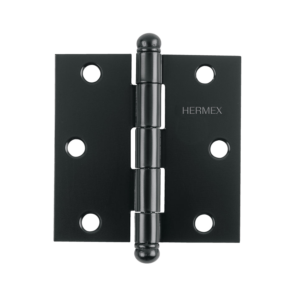 BISAGRA CUADRADA 3', NEGRO MATE, CABEZA REDONDA, HERMEX SKU BC-306R