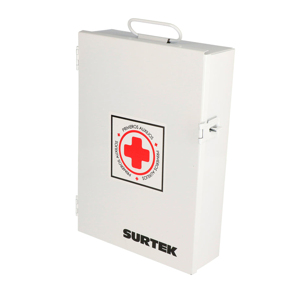 BOTIQUIN DE PRIMEROS AUXILIOS DE LAMINA CON PINTURA ELECTRO ESTATICA SKU BPA010