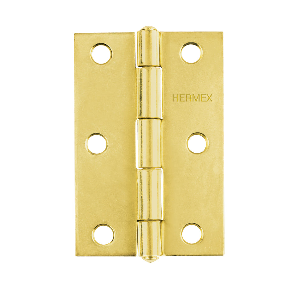 Bisagra rectangular 3' acero latonado, Hermex SKU BR-301