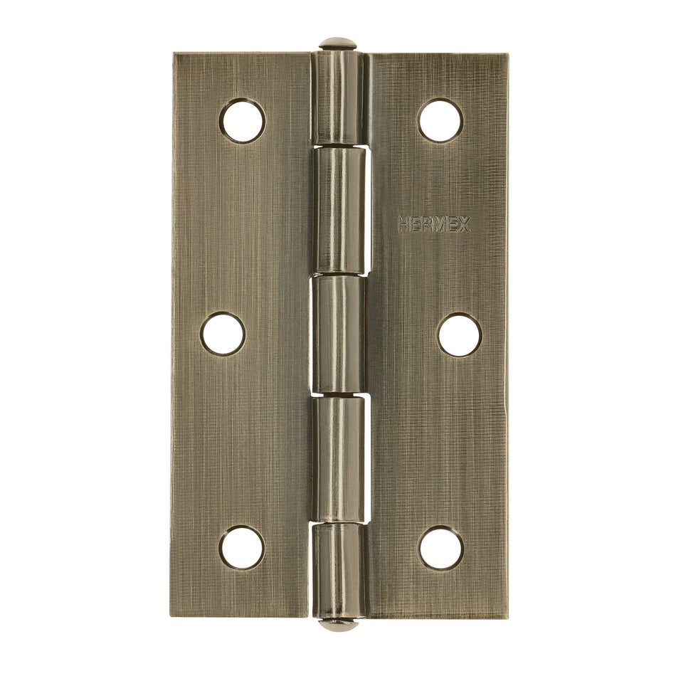 BISAGRA RECTANGULAR 3-1/2' LATON ANTIGUO, HERMEX SKU BR-352
