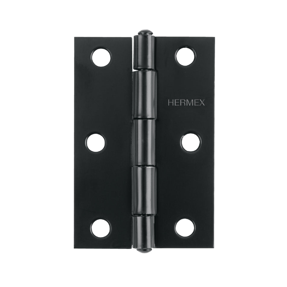 Bisagra rectangular 3-1/2' negra, Hermex SKU BR-356