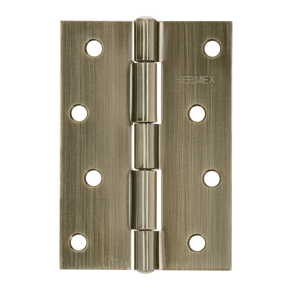 BISAGRA RECTANGULAR 4' LATON ANTIGUO, HERMEX SKU BR-402