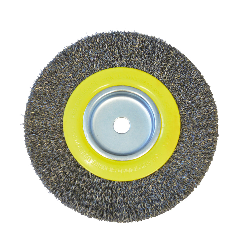 CARDA CIRCULAR ONDULADA ALAMBRE DELGADO PARA ESMERIL 6" X 3/4" EJE 1/2" SKU C5390