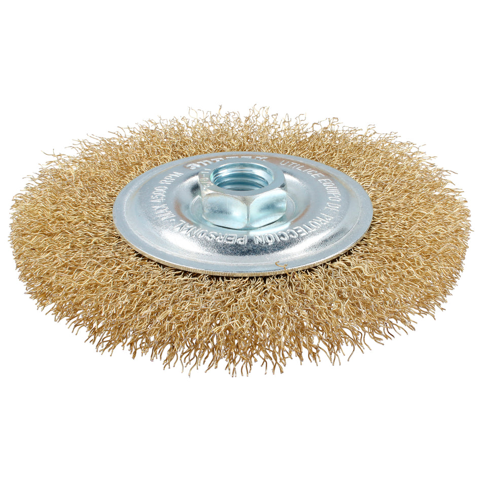 CARDA CIRCULAR ONDULADA ALAMBRE DELGADO 4-1/2" X 0.30 MM CON ROSCA M14 SKU C5880