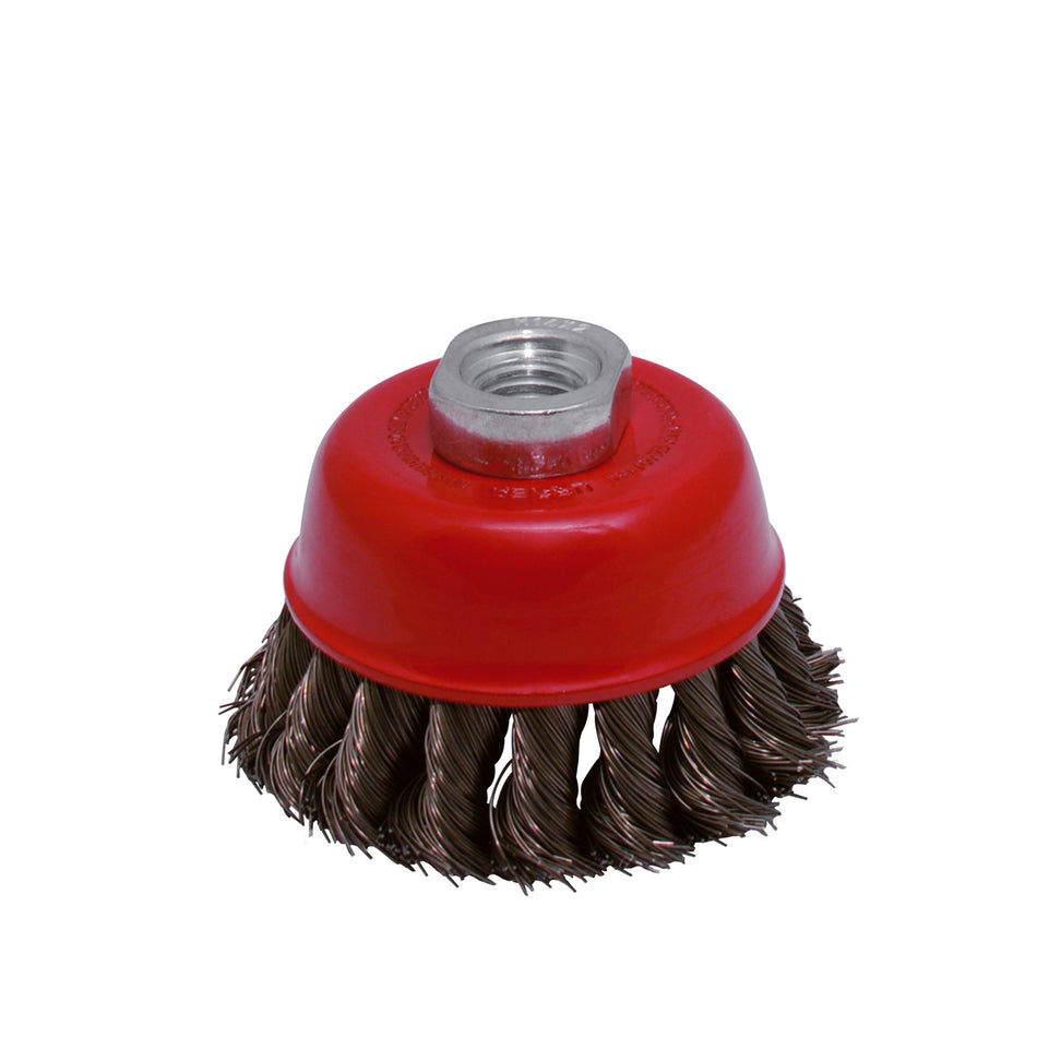 CARDA COPA TRENZADA ALAMBRE GRUESO 3 X 0 50 MM CON ROSCA 5 8 SKU C806
