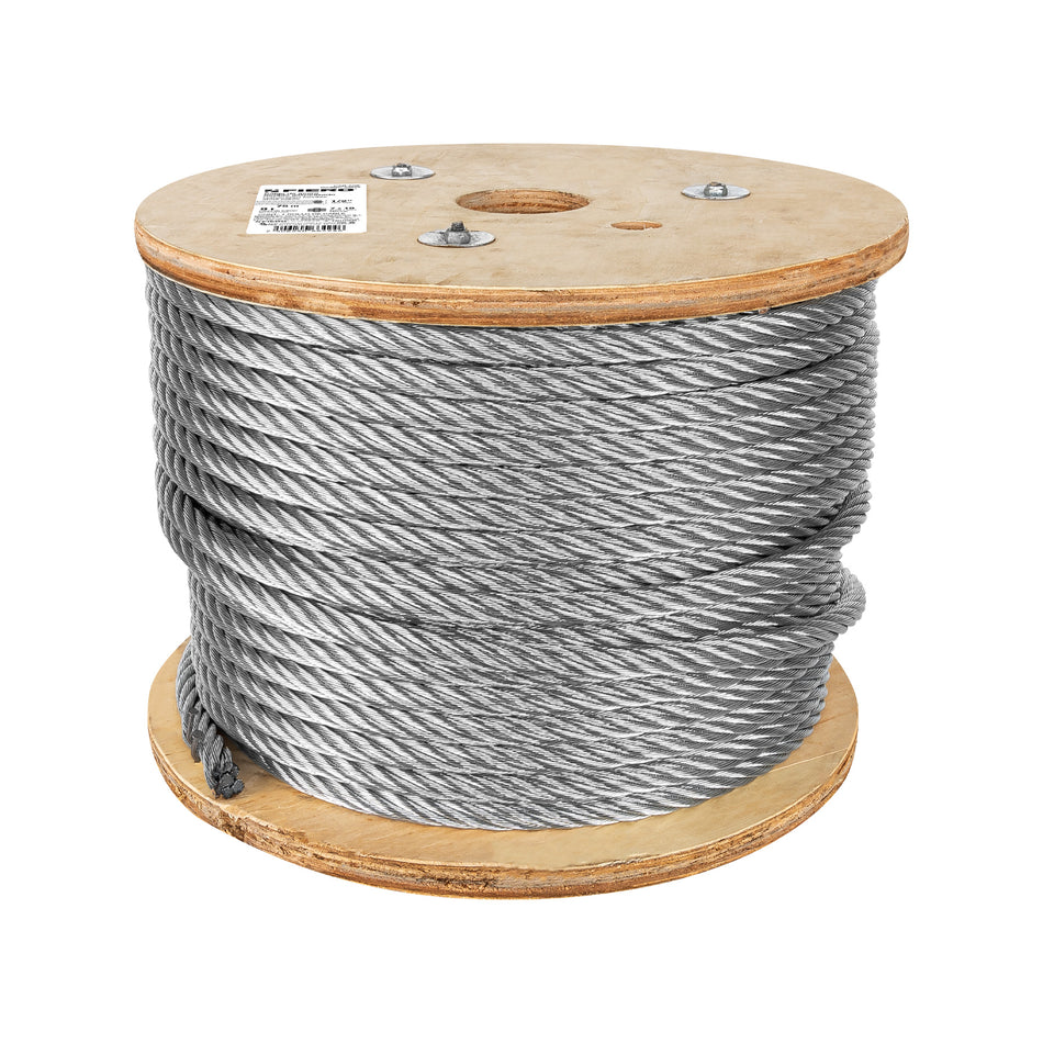 Metro de cable flexible 1/2' de acero 7x19 hilos, 75 m SKU CAB-1/2F