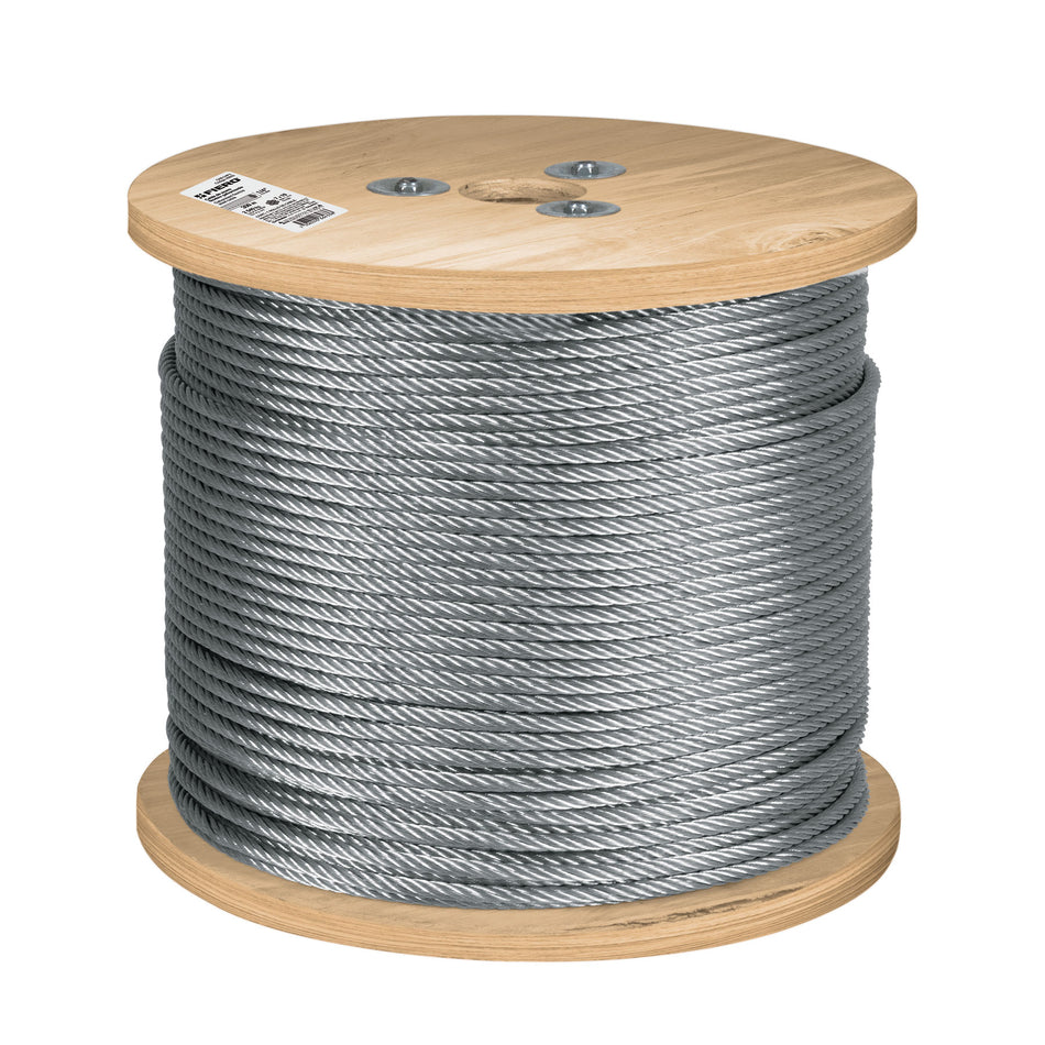 Metro de cable flexible 1/4' de acero 7x19 hilos, 300 m SKU CAB-1/4F3