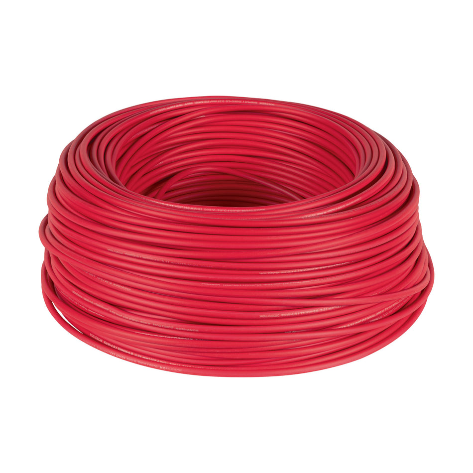 Rollo de 100 m de cable THHW-LS 12 AWG rojo, Volteck SKU CAB-12R0