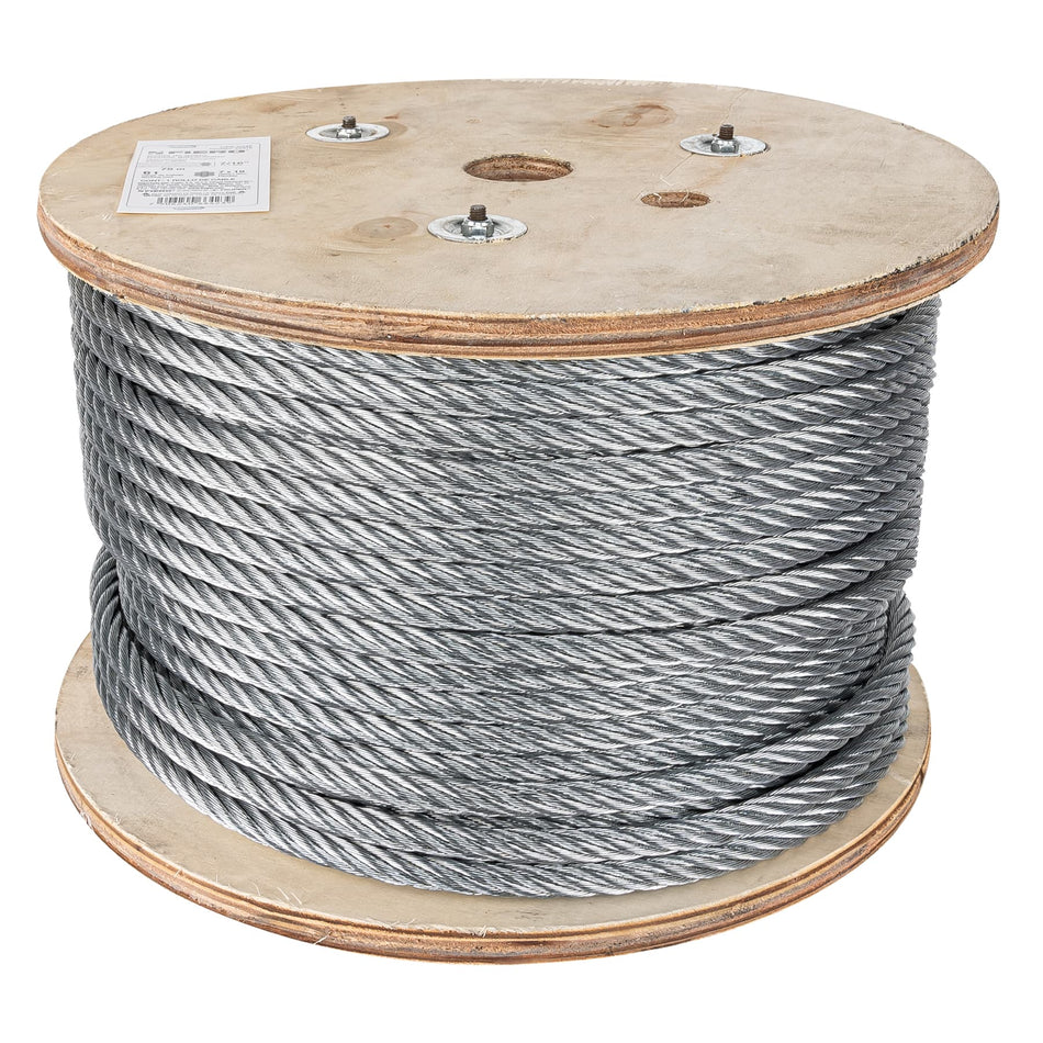 Metro de cable flexible 7/16' de acero 7x19 hilos, 75 m SKU CAB-7/16F