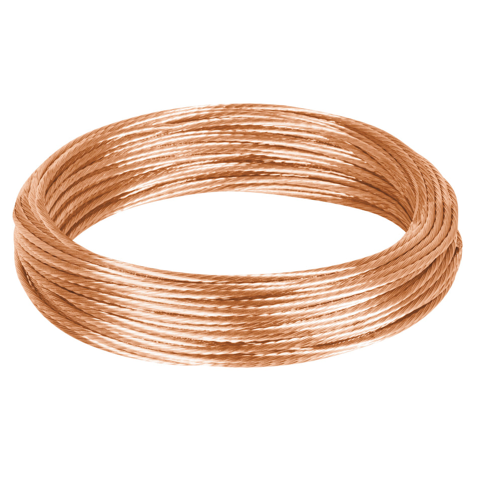 Metro de cable desnudo de cobre calibre 10 AWG, rollo 25 m SKU CADES-100