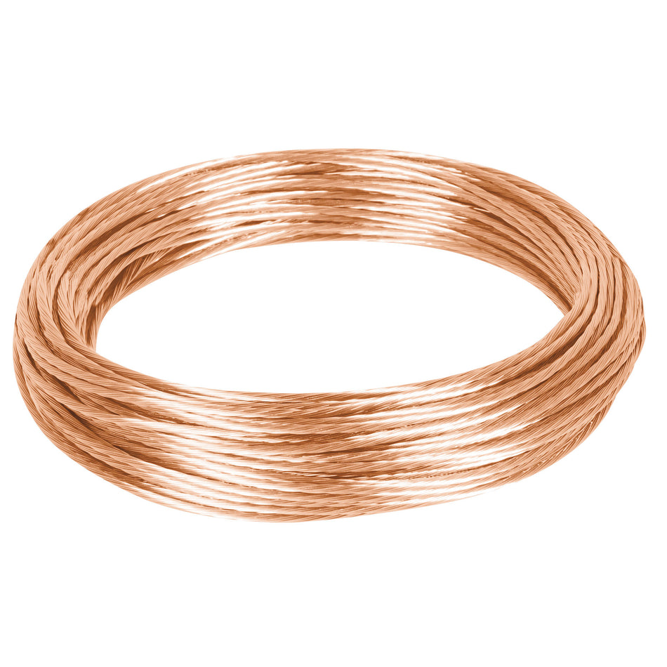 Metro de cable desnudo de cobre calibre 12 AWG, rollo 25 m SKU CADES-120