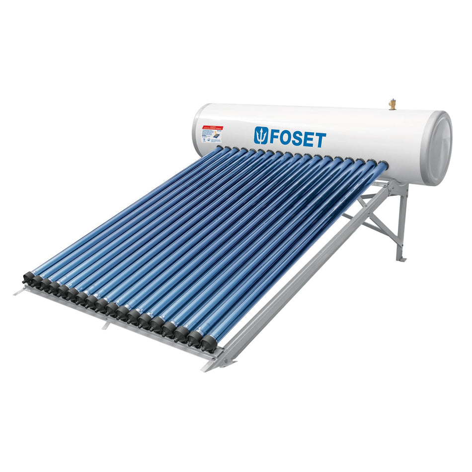 Calentador solar HeatPipe, 18 tubos, 200L, 5 personas, Foset SKU CALE-18HS