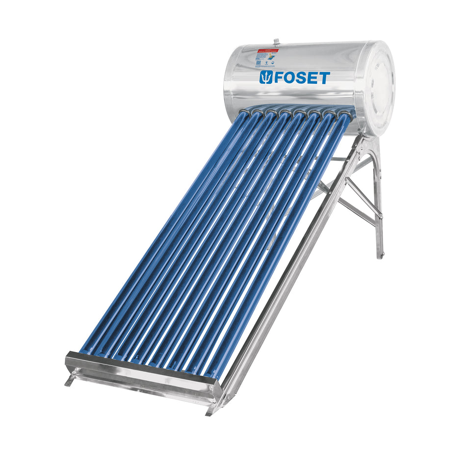 Calentador solar de agua, 8 tubos, 94L, 2 personas, Foset SKU CALE-8S