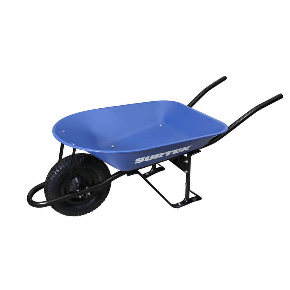 CARRETILLA REFORZADA CON BASTIDOR METALICO 4 FT3 LLANTA NEUMATICA DE 2 CAPAS SKU CAT4020