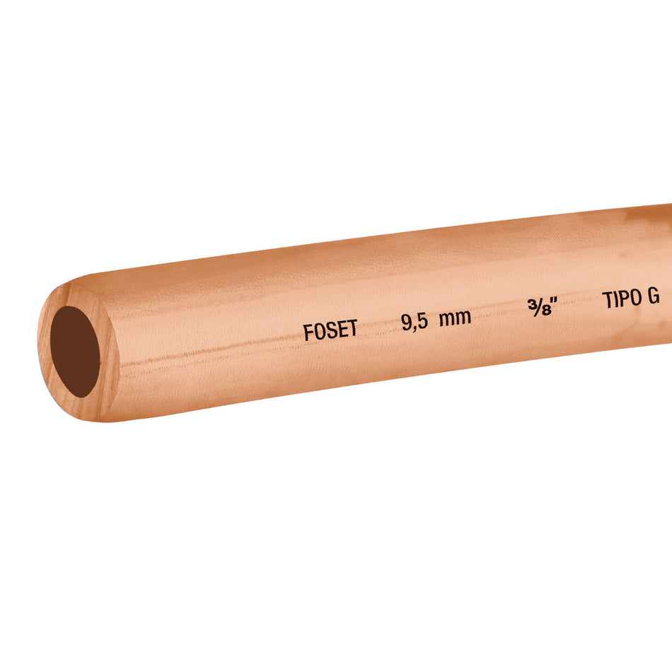 Rollo de 15 m de tubo flexible de cobre de 3/8', Foset SKU CC-003F