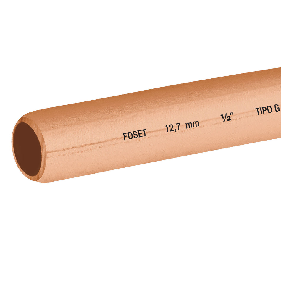 Rollo de 15 m de tubo flexible de cobre de 1/2', Foset SKU CC-004F