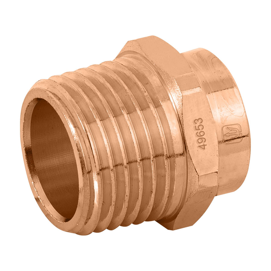 Conector de cobre, rosca exterior 1/2', Foset SKU CC-611