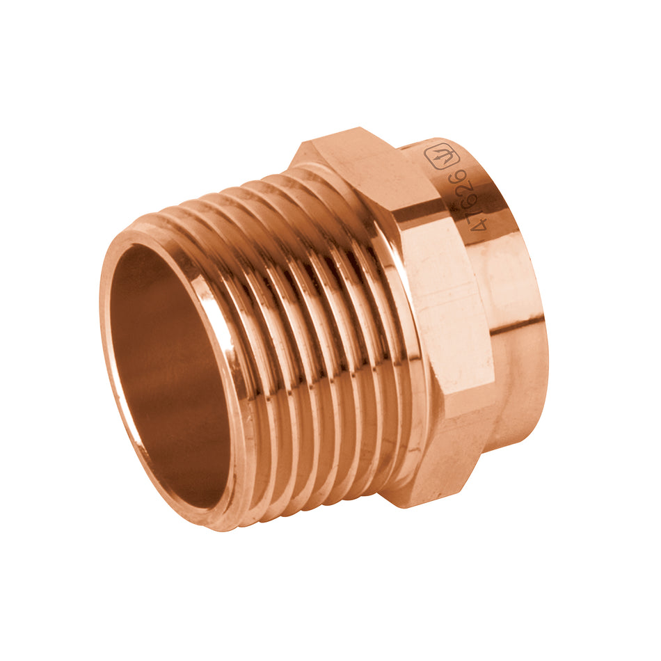 Conector de cobre de rosca exterior 3/4', Foset Basic SKU CC-612B