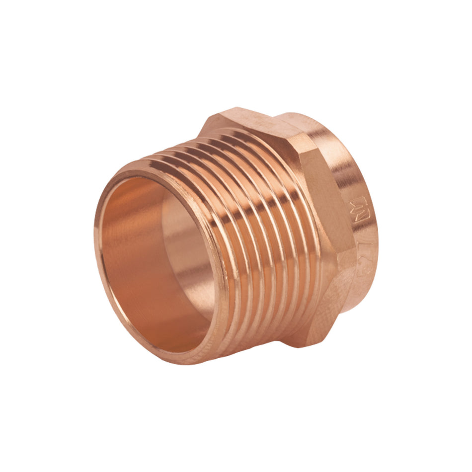 Conector de cobre de rosca exterior 1', Foset Basic SKU CC-613B