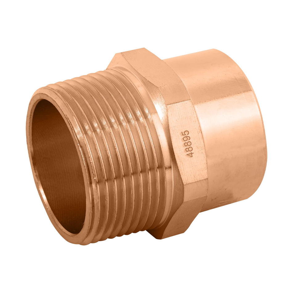 Conector de cobre, rosca exterior 1-1/4', Foset SKU CC-614