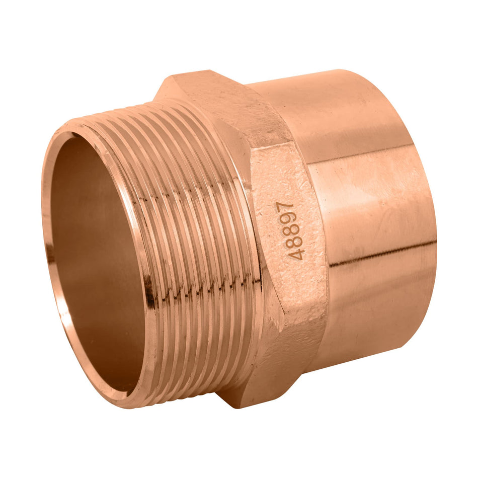 Conector de cobre, rosca exterior 2', Foset SKU CC-616