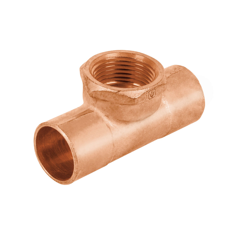 Tee de cobre rosca central 3/4', Foset SKU CC-702