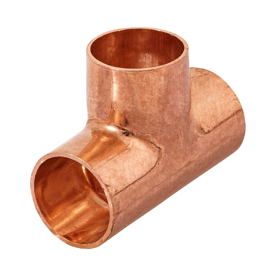 Tee sencilla de cobre 1', Foset SKU CC-763