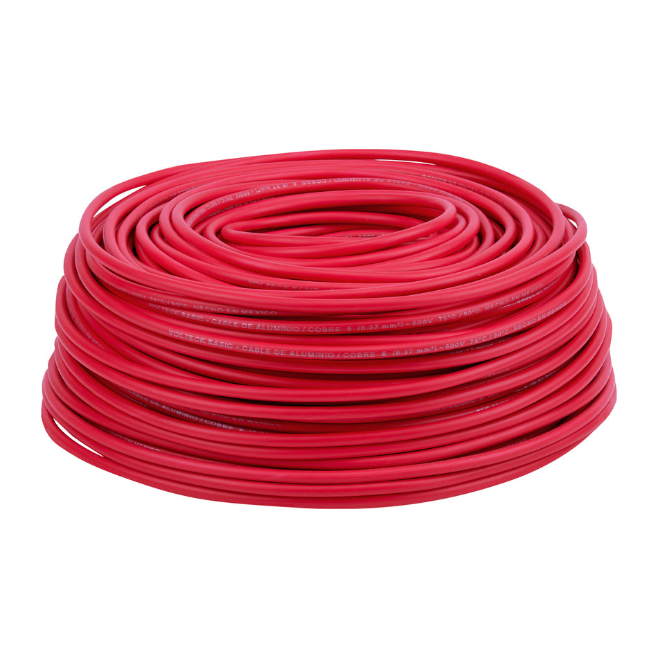 Rollo de 100 metros de cable THW CCA 12 AWG rojo, Basic SKU CCA-12R0