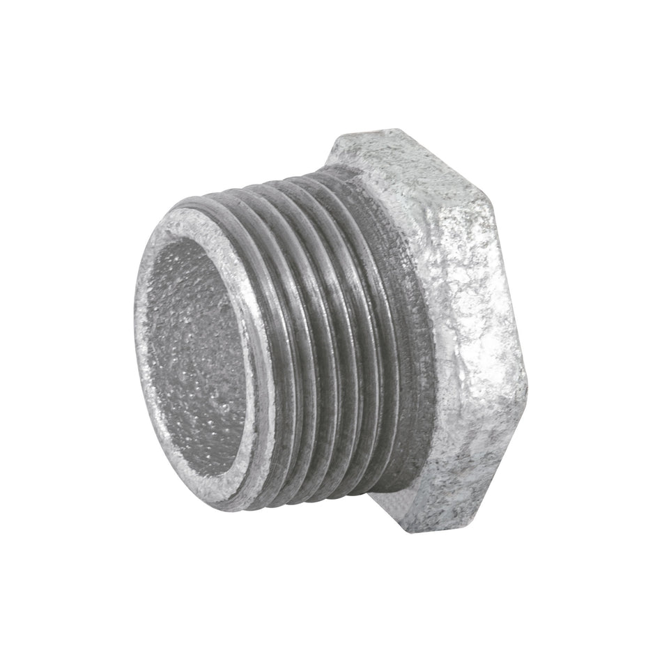 Reducción bushing acero galvanizado 3/4 x 1/2', Foset SKU CG-231