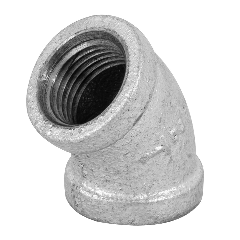 Codo 45° acero galvanizado de 1/2', Foset SKU CG-861