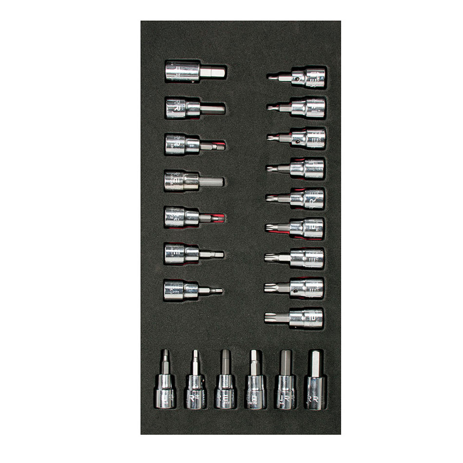 JUEGO DE DADOS CUADRO DE 3 8 VARIAS PUNTAS 22 PIEZAS 1 SKU CH108