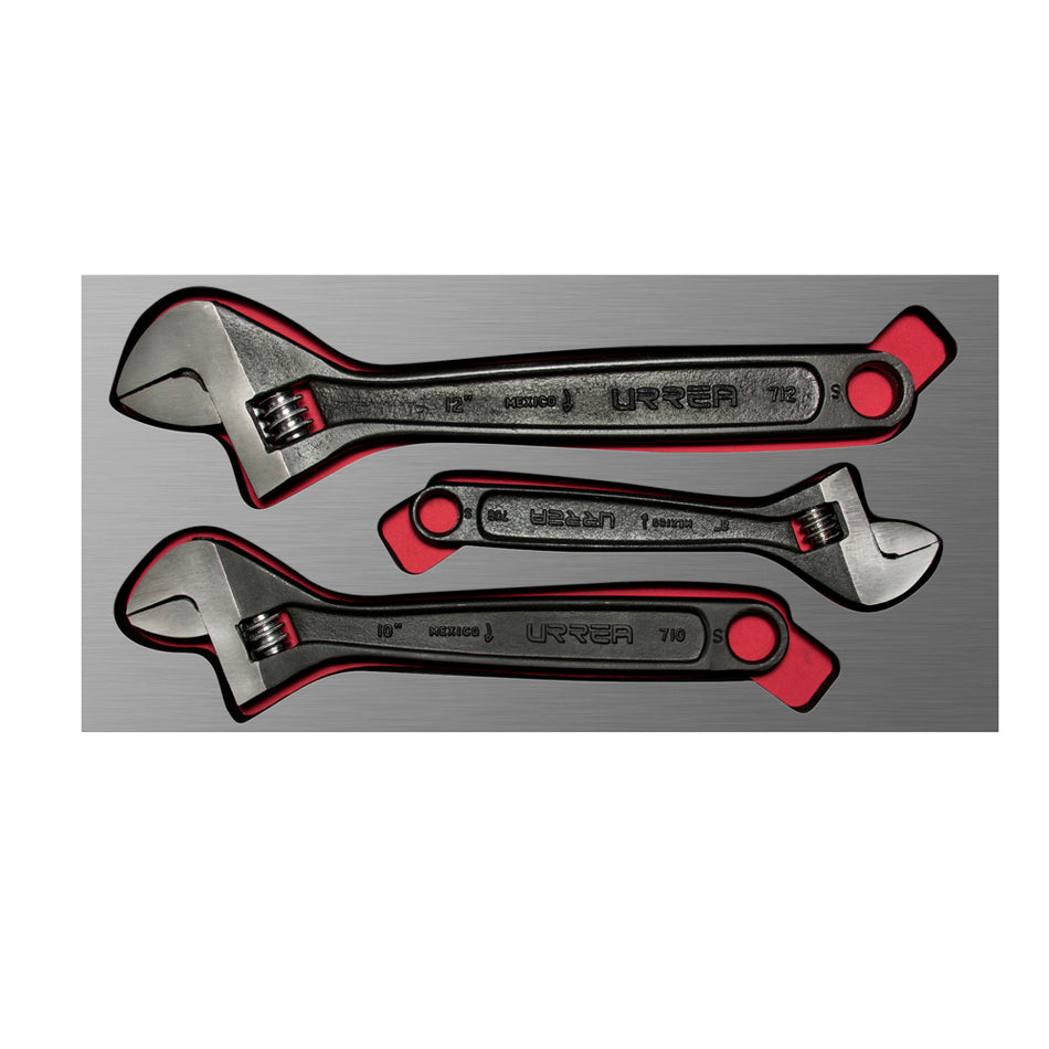 JUEGO DE LLAVES AJUSTABLES FOSFATIZADAS CON CUBIERTA LAMINADA 3 PIEZAS SKU CH114L